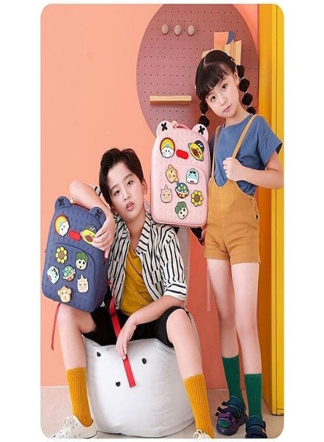 JALKAR School Bags for Girls Waterproof Material for Fun Loving Kids School Bag, Eco-Friendly School Bags for Boys and Girls with a Tic Tac Moveable Trinkets Backpack(multi) - Image 5
